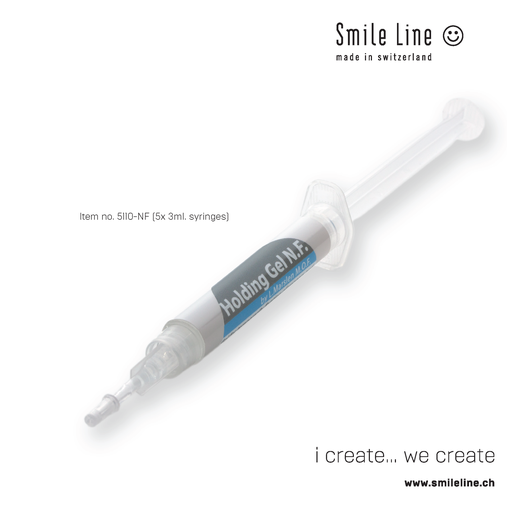 [5110-NF]  Holding gel N.F., Gel for temporarily fixation of veneers and crowns (5x3ml)